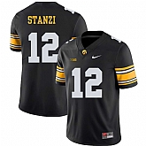 Iowa Hawkeyes 12 Ricky Stanzi Black College Football Jersey Dzhi,baseball caps,new era cap wholesale,wholesale hats